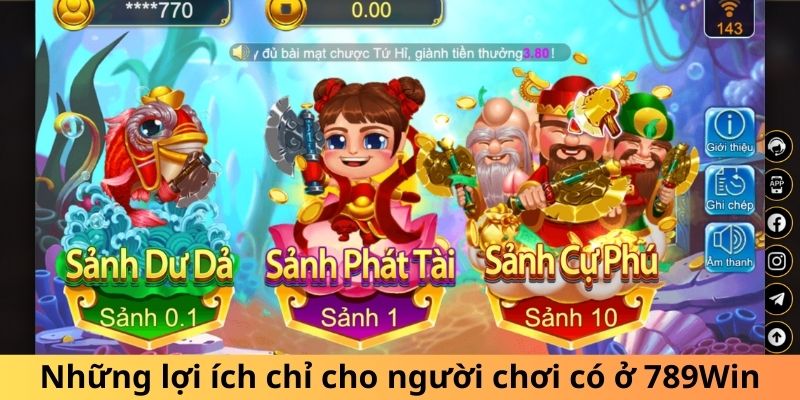 Những lợi ích chỉ cho người chơi có ở 789Win