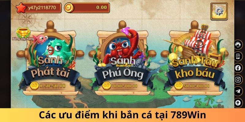 Các ưu điểm khi bắn cá tại 789Win